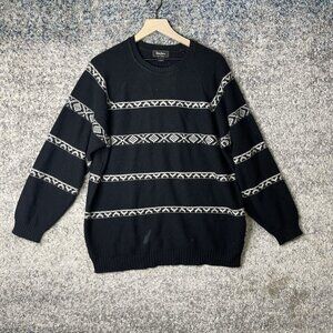Luxurious Vintage Neiman Marcus 100% Cashmere Sweater Black and White Large
